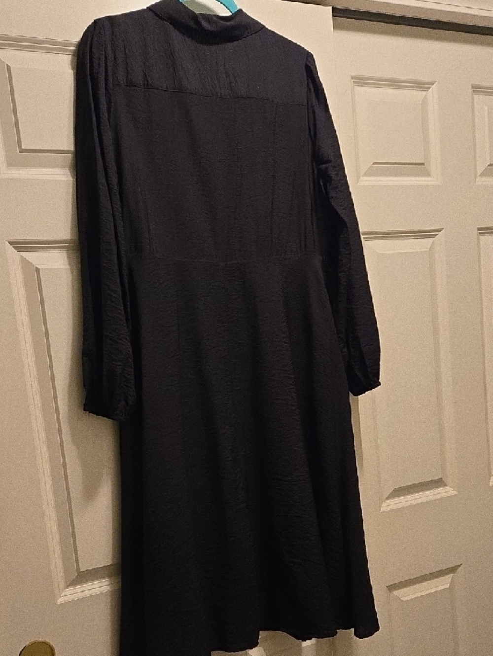 Nine West Black Button-Front Long Sleeve Dress - Picture 7 of 7
